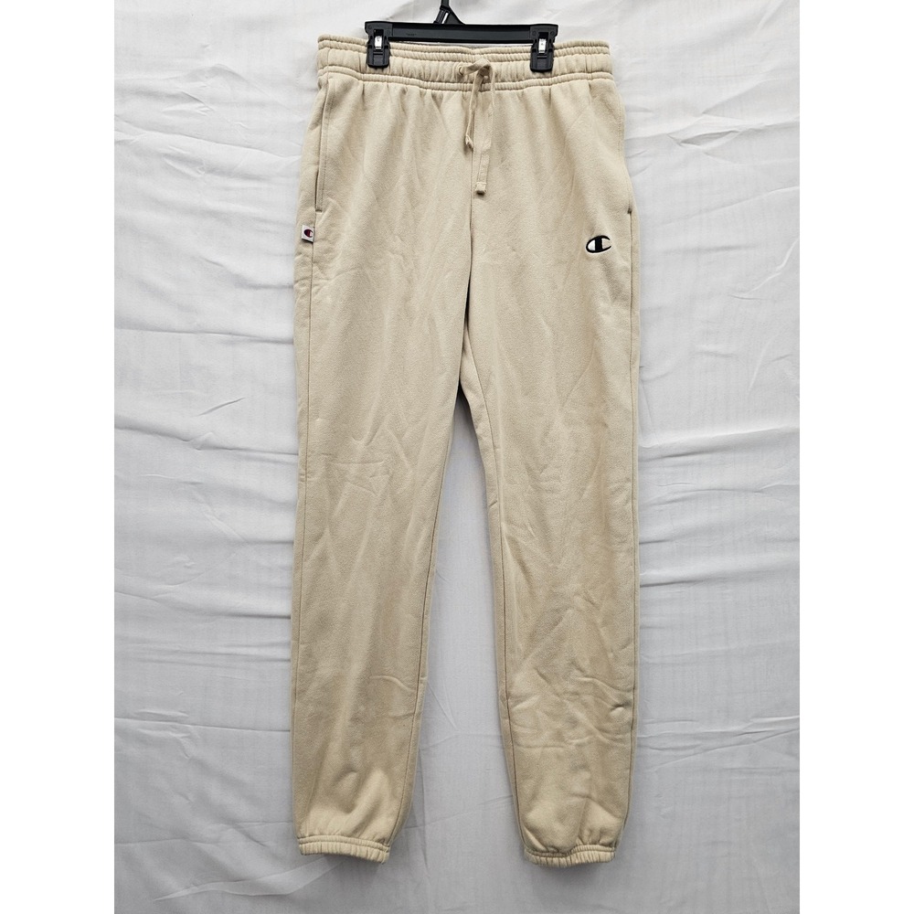 Champion Womens Athletic Jogger Sweatpants Tan Cotton Blend Casual Size Small